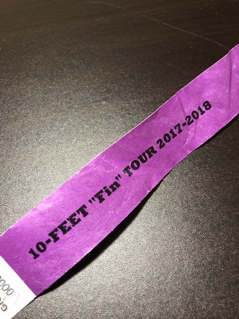 10-FEET Fin TOUR 2017-2018 リストバンド1