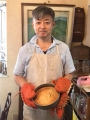 4料理教室7バナナケーキ 男子エプロン