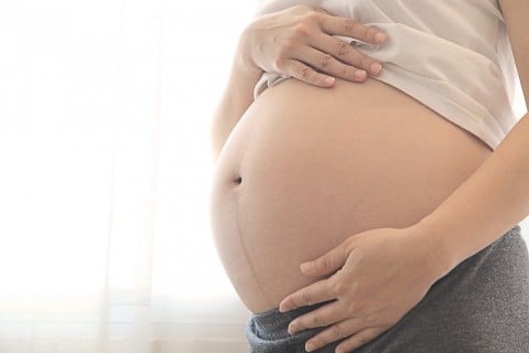 女性　妊娠　孕む