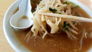 日の出食堂　味噌ﾓﾔｼﾗｰﾒﾝ　ｻﾄｲﾓ麺